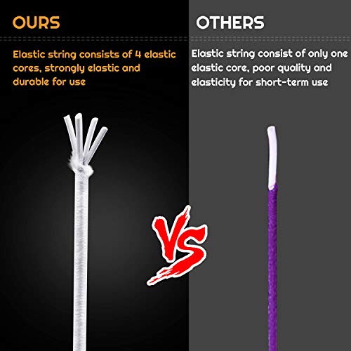 Elastic String for Bracelets, Selizo Elastic Cord Stretchy Bracelet String for Bracelets, Necklace, Beading and Sewing (1.2 MM, 109 Yards, White)