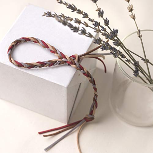 Wobe 100 Yards Suede Cord, Leather Cord 2.6mm x 1.5mm Suede Lace Faux Leather Cord with Roll Spool for Bracelet Necklace Beading DIY Handmade Crafts Thread (Brown)