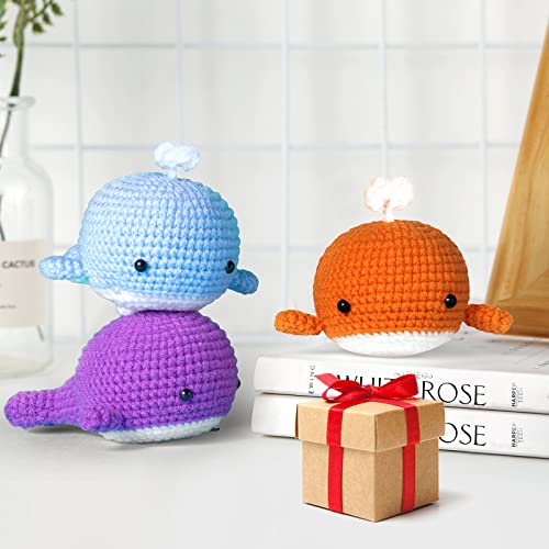 ArwySciI Crochet Kit for Beginners,DIY Craft for Adults, Kids, Great Gift for Crochet Lovers, Crochet Animal Kits with Step by Step Videos,Crochet Hook,Birthday Gift, Holiday Gift