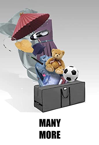 Christmas Tree Storage Bag, Waterproof Christmas Tree Storage, Fits Up to 7.5 ft Tall Artificial Disassembled Trees,Extra Large Heavy Duty Storage Container with Handles   (Grey, 47"x15"x20)