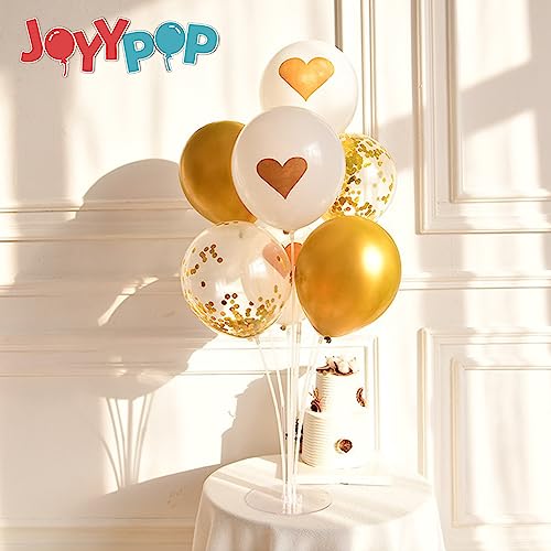 JOYYPOP 4 Sets Balloon Stand Kit For Table, Balloon Sticks with Base Birthday Graduation Party Decorations Wedding