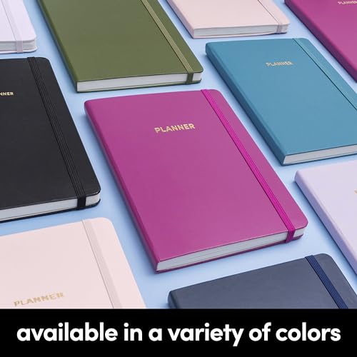 PAPERAGE Undated Weekly & Monthly Hardcover Planner (Lavender), 5.7 in x 8 in, Includes Dotted Note Pages & 8 Sticker Sheets