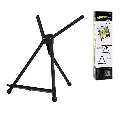 Conda Aluminum Tabletop Easel, Portable Tripod Display Stand Adjustable Height from 15" to 21" with Extension Arm Wings, Desktop Display Easel for Canvas, Paintings, Photos, Signs