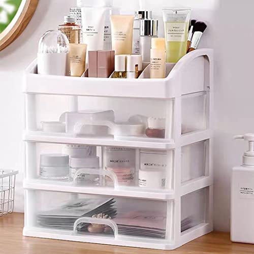 Makeup Organizer with 3 Drawers, Cosmetic Display Cases, Makeup Storage Box (3 Drawers)