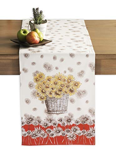 Maison d' Hermine Tablerunner 100% Cotton 14.50Inch x 108Inch Decorative Table Runner Table Runners for Gifts, Dining, Holidays, Buffet, Bagatelle (Double Layer) - Thanksgiving/Christmas