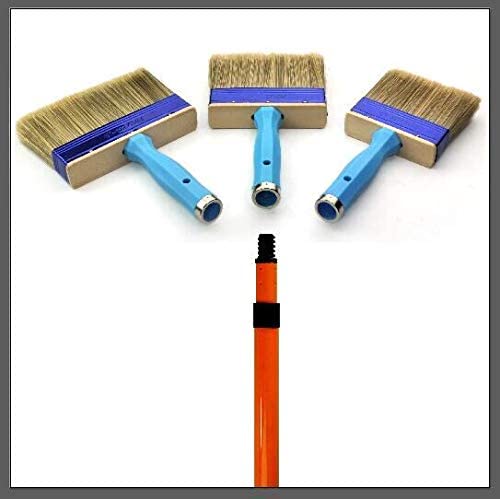 3 Pack (4,5,6inch) Heavy Duty Professional Stain Brush,Paint Brush,Paint Brushes,Double Thick 1.18 inch,Fence Brush,Paint Brush for Walls,Painters Paint Brush
