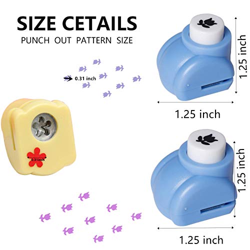 12pcs Craft Hole Punch Shapes Set,Small Paper Puncher for Kids,Single Crafting Scrapbook Punches,Star,Butterfly,Leaf,Christmas Tree.Heart,Tag stamp Cards Mini Cutter Nail Arts crafts Punchers Supplies