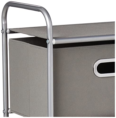 Honey-Can-Do 3 Drawer Rolling Cart - Gray CRT-06248 Grey 11.5 in L x 16.125 in W x 35.5 in H (29.2 cm L x 41 cm W x 90.2 cm H)