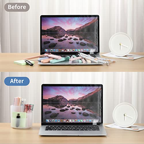 Desk Pencil Pen Holder, 3 Slots 360-Degree Spinning Pencil Pen Desk Organizers, Desktop Storage Pen Organizers Stationery Supplies, Cute Pencil Cup Pot for Office, School, Art Supply, Kids - Clear