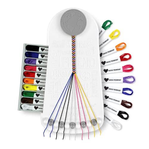 Choose Friendship, My Friendship Bracelet Maker®, 20 Pre-Cut Threads - Makes Up to 8 Bracelets (Craft Kit, Kids Jewelry Kit, Gifts for Girls 8-12)