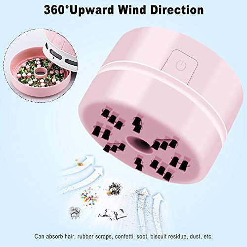 BLOCE Diamond Painting Tools, Diamond Painting Accessories for Diamonds, Hand-Held Vacuum Cleaner for Diamond Painting Lover (Pink)