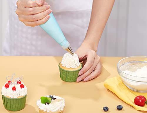 Kootek 42pcs Piping Bags and Tips Set, Cake Decorating Supplies Kits for Baking with 36 Numbered Frosting Icing Tips, 2 Reusable Pastry Bags, Easy Carry Storage Box and Other Baking Tools