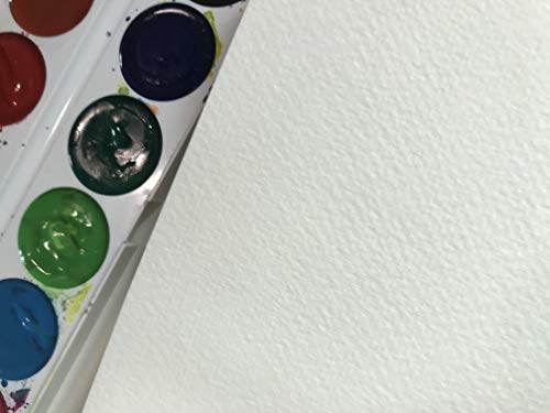 Square Watercolor Journal, 5.5x5.5”, 140 LB, 300 GSM, tumuarta Cotton Paper, Cold Press, 24 Sheets, 48 Pages, Watercolor Paper Sketch Books for Use As Mix Media Pad On The Go