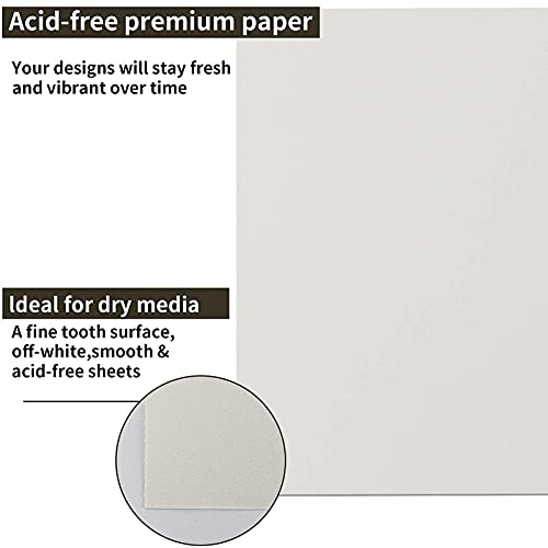 9" x 12" Sketch Book, Top Spiral Bound Sketch Pad, 2 Packs 100-Sheets Each (68lb/100gsm), Acid Free Art Sketchbook Artistic Drawing Painting Writing Paper for Kids Adults Beginners Artists