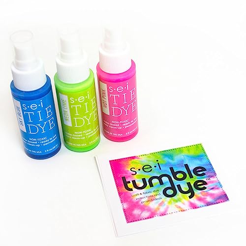 S.E.I. Neon Tie-Dye Kit, Fabric Spray Dye, 3 Colors