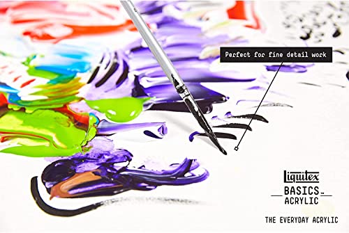 Liquitex BASICS Acrylic Paint Set, 6 x 22ml Tube Paint Set, Primary, Blue,Color Mixing,Green,White, 0.7 Fl Oz (Pack of 6)