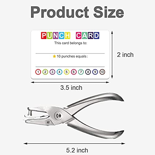 200 Pcs Reward Punch Cards - Behavior Incentive Awards for Kids Students Teachers - Business Loyalty Card 2" x 3.5"