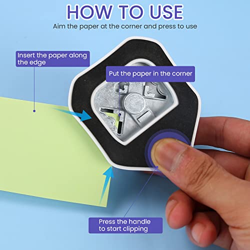 MyArTool 3 in 1 Beauty Shape Corner Punch, 3 Way Corner Paper Punch for Paper Crafts, Laminate, Cardstock, Business Card, DIY Projects, Photo, Card Making and Scrapbooking