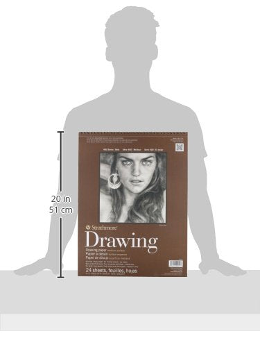 Strathmore Medium Drawing Spiral Paper Pad 11"X14"-24 Sheets -400500