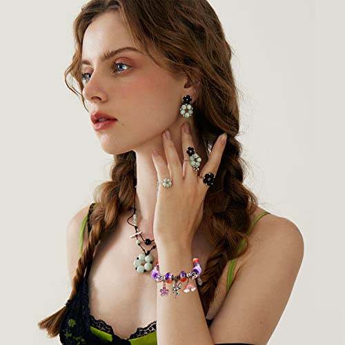 AIPRIDY Charm Bracelet Making Kit,DIY Craft for Girls, Unicorn Mermaid Crafts Gifts Set for Arts and Crafts for Girls Teens Ages 6-12 (125 Pieces)