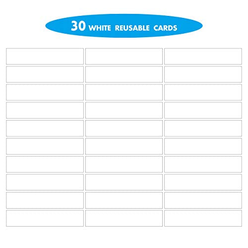 Organization Center Pocket Chart, Wall File Organizer Folder with 30 File Pockets, 30 Dry-Erase Cards Plus 5 Over The Door Hooks and 8 Wall Hooks, 47 X 42 inch