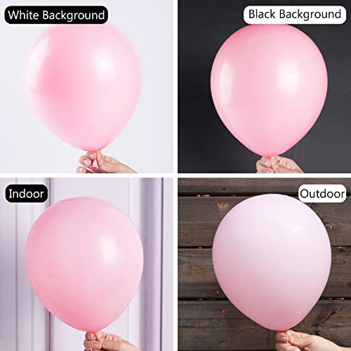 PartyWoo Pastel Pink Balloons, 140 pcs Pink Balloons Different Sizes Pack of 18 Inch 12 Inch 10 Inch 5 Inch Baby Pink Balloons for Balloon Garland Balloon Arch as Birthday Party Decorations, Pink-Q05