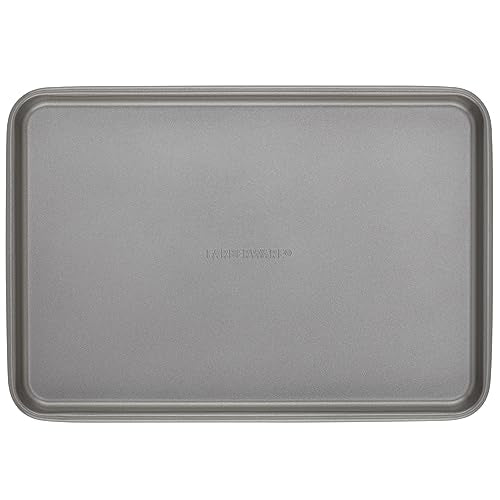 Farberware Bakeware Steel Nonstick Toaster Oven Pan Set, 4-Piece Baking Set, Gray