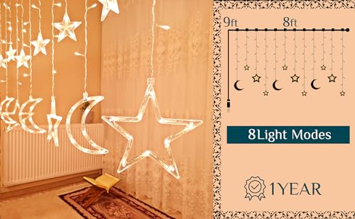 OLEEK Ramadan decorations for home - Ramadan decorations set ( lights -Ramadan banner and balloons )& Eid decoration -Ramadan gifts for kids Ramadan decor زينة رمضان كريم ديكور