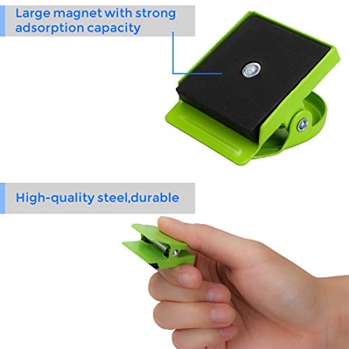 Magnetic Clips, 24 Pieces Magnetic Metal Clips, Fridge Magnet Refrigerator Whiteboard Wall Fridge Magnetic Memo Note Clips Magnets Metal Clip Classroom Organization Teacher Must Haves