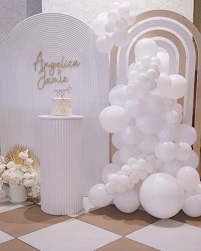 Bezente White Balloons 18 Inch - 30 Pack Large Thick White Balloons Big Round White Latex Balloons for Wedding Baby Shower Anniversary Birthday Party Decorations