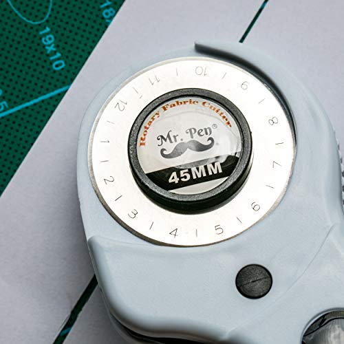 Mr. Pen- 45mm Rotary Cutter with 1 Extra Blade, Ergonomic Handle, Rotary Cutter for Fabric, Fabric Cutter, Fabric Cutter Wheel, Fabric Rotary Cutter, Rotary Cutting Tool, Rotary Fabric Cutter
