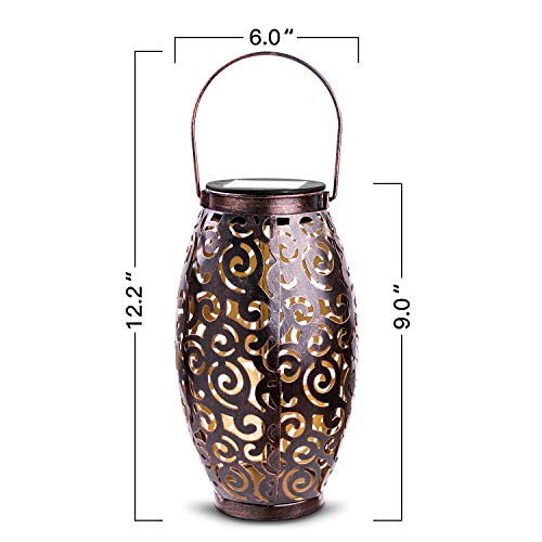 Solar Lights Outdoor Hanging Solar Lanterns LED Table Solar Lights for Patio Garden Courtyard Porch Courtyard Pathway Decorative (1 Pack)