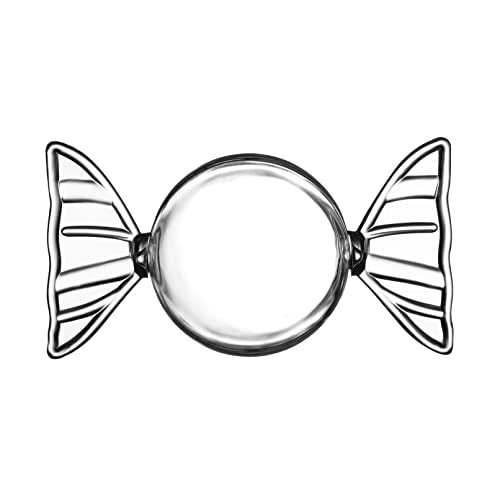 Posh Setting Mini Candy Shaped Container with Cover, Heavyweight Clear Plastic Candy Jar, Elegant Disposable Candy Container. 20 Count