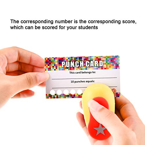 320 Pieces Punch Cards, Incentive Loyalty Reward Card Student Awards Loyalty Cards for Business, Classroom, Kids Behavior, Students, Teachers, 3.5 x 2 Inch, 4 Styles()