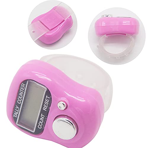 LAMXD Knit Counter Knitting Crochet Stitch Marker Row Counter,Finger Digital Counter,Stitch counters for Crocheting,Finger Counter with 20pcs Stitch Marker(Random Color)