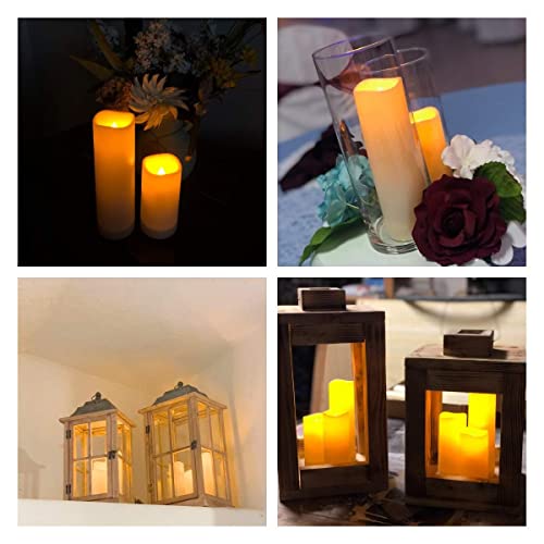 Aignis Flameless LED Candles with 10-Key Remote & Timer, Outdoor Indoor Waterproof Battery Operated Candles for Home/Wedding Décor, Exquisite Set of 12 (D2.2'' x H4''5''6''7'')