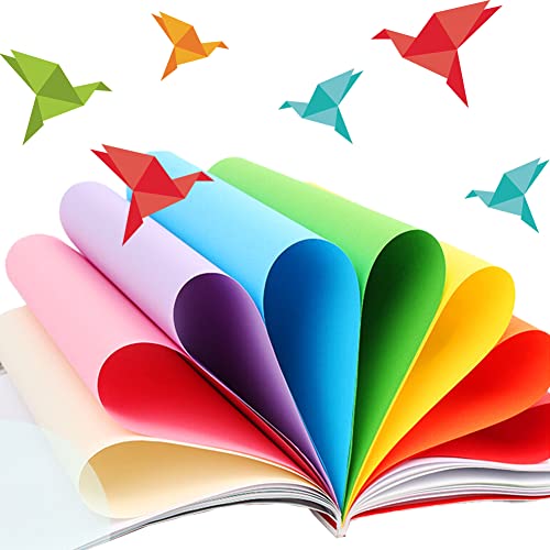 MIDUOLE Origami Paper, Pack of 200 Sheets - 20 Vivid Colors - Double Sided - 6 Inch Square, Easy Fold Paper for Kids Adult Beginners Training Arts & Crafts Projects.