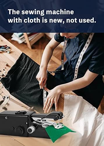 Handheld Sewing Machine, GUSSLM Mini Handheld Sewing Machine for Quick Stitching, Portable Sewing Machine Suitable for Home,Travel and DIY, Tool Kit for Clothing Repair and Sewing Crafts(Black)