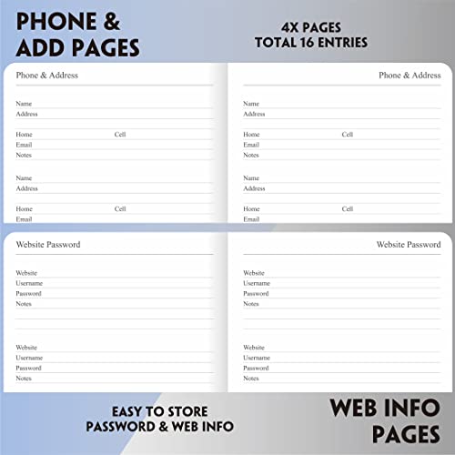 2023-2024 Academic Planner - Weekly and Monthly Planner, Holidays, Contacts and Notes Pages, Vegan Leather Cover, Elastic Closure, 5.5”x8.25”, Grey