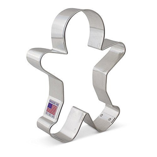 Happy Gingerbread Man Cookie Cutter, Large 5.25" by Ann Clark Cookie Cutters