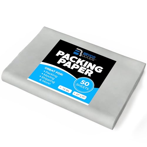 Packing Paper Sheets for Moving - 1.5lb - 50 Sheets of Newsprint Paper - Must Have in Your Moving Supplies - 27" x 17" - Made in USA