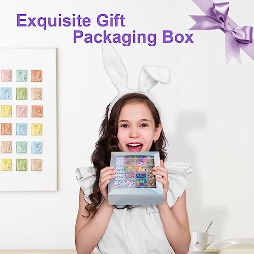 Bracelet Making Kit - 6800 PCS Beads Bracelet Kit Arts and Crafts for Kids - Jewelry Making Kit Crafts for Girls Adults - Bracelet Making Toys Gifts for Girls Teen Girls (48 Grids)