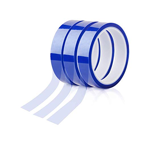 PYD Life 0.8 Inch x 108 Ft Sublimation Blanks Thermal Tape,Heat Tape,High Temp Tape,Up to 250℃(480℉) for Tumbler Sublimation Print,Heat Transfer Tape,Heat Vinyl Press Tape (4, Blue, 0.8" x 108')