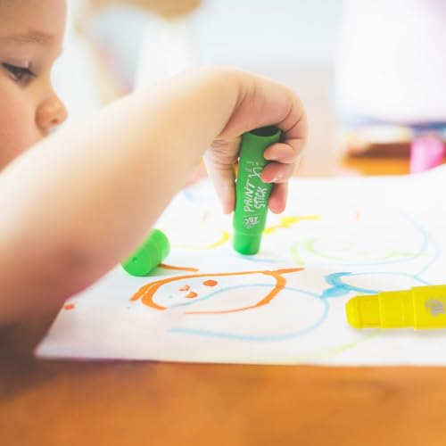 TBC The Best Crafts Paint Sticks, 6 Classic Colors, Washable, Non- Toxic, Tempera Paint Sticks for Kids and Student