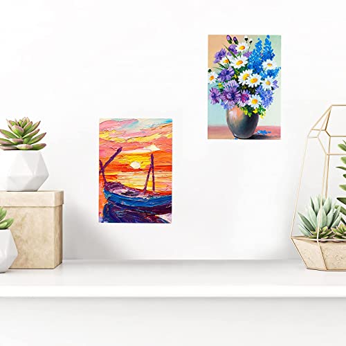 ADXCO 8 Pack Wood Panels 5 x 7 inch Wooden Canvas Board Unfinished Wooden Panel Boards for Painting, Arts, Pouring Use with Oils, Acrylics