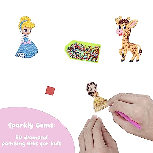Princess Toys for Girls 4-6 - Diamond Painting Kits for Kids - 10Pcs Make Your Own GEM Keychains Paint by Numbers Kit - Best Tween Girls Gifts Ideas - Art Supplies for Girls Toys Ages 5 6 7 8 9 10 12
