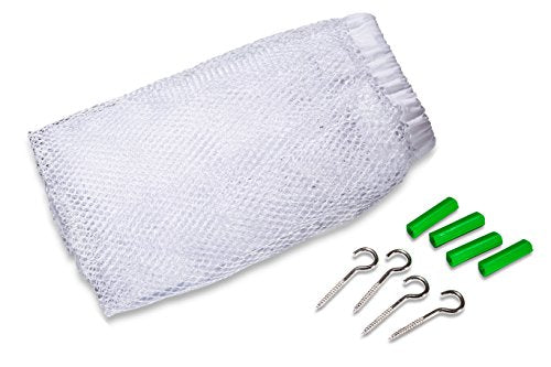 Handy Laundry Jumbo Toy Hammock, White, Organize Stuffed Animals & Children's Toys with This Mesh Hammock, Great Decor, Neatly Organizing Kid's Toys and Stuffed Animals, Expands to 5.5 feet, (2-Pack)