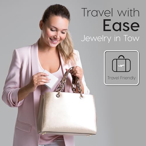 BULK PARADISE 6-Pack Cotton Fill Cardboard Paper Jewelry Box Gift Case Size 3.08x2.3x1.1 Inches (White)