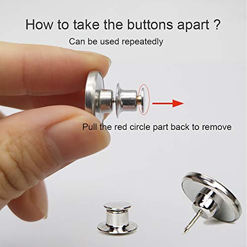 Button pins for Jeans, No Sew and No Tools Instant Jean Button Pins for Pants,4 Sets Replacement Buttons, Simple Installation, Reusable and Adjustable