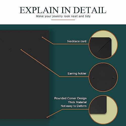Earring Cards, Set Jewelry Making Supplies with 100 Pcs Earring Holder Cards 200 Pcs Earring Backs and 100 Jewelry Packaging for Earrings Necklace Jewelry Display, Jewelry Bags 3.5x2.4 Inches (Black)